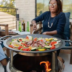 15" Fire Pit Cast Iron Wok Top + Hub | Fire Pit Cast Iron Cooking